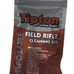 AOB Tipton Rifle Field Cleaning Kit in red and clear hanging pouch, front view