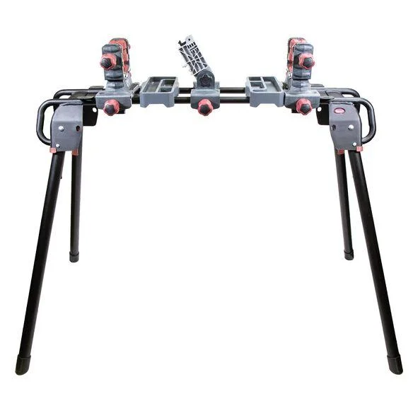 tipton-standing-ultra-gun-vice-primary AOB Tipton Standing Ultra Gun Vise, front view with black folding legs and red adjustment knobs