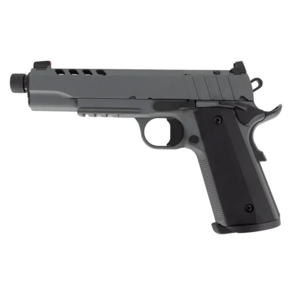 Tisas Arms Corp Tisas 1911 Night Stalker SF Handgun .45 Auto 8rd Magazine(2) 5" Threaded Barrel Grey Cerakote Finish
