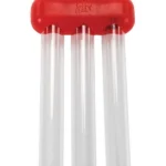Traditions Soft Touch Belt Holster Quick Loaders, three clear tubes with a red holder