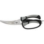 Battenfeld Knives Old Timer Trail Boss Series Game Shears, side view with silver blades and black grips