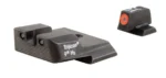 TRIJICON HD NS S&W M&P ORG FRONT black front and rear sights with orange front dot