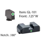 AMERIGLO I-DOT TRIT FOR GLK 17/19/22, black front and rear sights with green dots