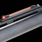 Truglo Glo-Dot Universal Sight, close top view with red fiber-optic rod on a shotgun rib