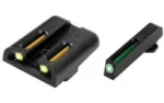 Truglo TFO Tritium/Fiber Optic Day/Night Sights for Glock 17 / 17L 19 22 23 24 26 27 33 34 35 38 and 39 Front Green Rear