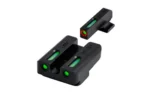 Truglo TFX Pro Tritium/Fiber-Optic Day/Night Sights Fit FNH FNP-9|FNX-9|FNS-9|FNS-9 Compact - Front Outline Orange/Rear Green