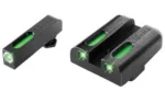 Truglo TFX Tritium/Fiber Optic Day/Night Sights Fits Glock 20 21 25 28 29 30 31 32 37 40 and 41 - White Outline Front/Rear