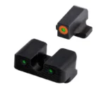 Truglo Tritium Pro black sight set with orange-ringed green front and green rear dots