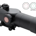TRUGLO TRITON 30MM TRI-COLOR R/G/B black optic in right-side view with capped turrets and rings