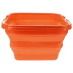 AOB Ultimate Survival Flexware Sink 2.0, orange front view in an expanded rectangular shape