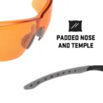 The Allen Company Inc. Allen ULTRX Keen Safety Glasses Black with Amber Lenses - alternate view 4