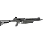 Umarex UMX Air Javelin black CO2 arrow rifle, left-side view with adjustable stock and top rail