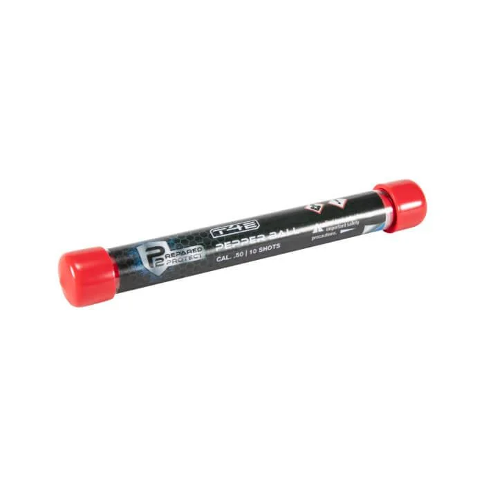 umx-t4e-50-cal-pepper-ball-primary-1 Umarex UMX T4E 50 CAL PEPPER BALL 10 CT, clear tube with black label and red end caps