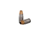 Underwood Ammo XTP 357 Sig ammunition, two copper-tipped cartridges displayed