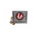 Underwood Xtreme Defender .32 Auto, silver ammunition box with one cartridge