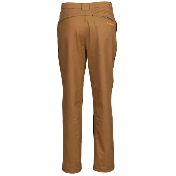 Browning Upland Denim Pant in chocolate tan, rear view with belt loops and pockets