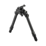 UTG PRO TBNR M-LOK Bipod, black angled front view with legs extended