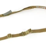 BL FORCE VICKERS 2-PT CMBT SLNG COY tan two-point sling laid out with buckles and adjusters