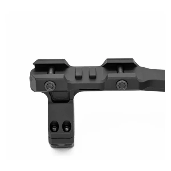 Warne Max Lite MSR Scope Mount 1 inch MSR Height Black, top view showing base, crossbar and screws