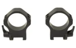 Warne MAXIMA 34MM HRZ QD HIGH RINGS black scope rings, front view with raised bases