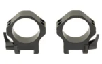 Warne MAXIMA 34MM HRZ QD MED RINGS black scope rings, front view with quick-detach levers