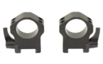 WARNE MAXIMA 1" HRZ QD HI RINGS BLK, black rings in front view with quick-detach levers