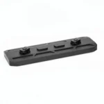 Warne Tactical ARCA Rail M-LOK Compatible 4 inch Black, angled top view with slots and two screws