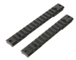 Warne 1-Piece Tactical Base Remington 700 Long Action, two matte black rail views