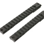 Warne 1-Piece Tactical Base Remington 700 Long Action, two matte black rail views