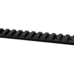 WARNE VAPOR RAIL 20 MOA TIKKA T3 1PC black one-piece rail, angled side and top view
