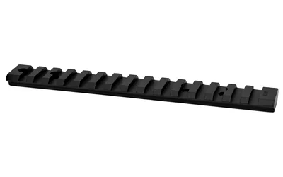 warne-vapor-rail-tikka-t3-primary-1 WARNE VAPOR RAIL 20 MOA TIKKA T3 1PC black one-piece rail, angled side and top view