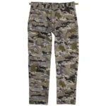 Browning Wasatch Pant, front view in Ovix camouflage with belt loops and cargo pockets