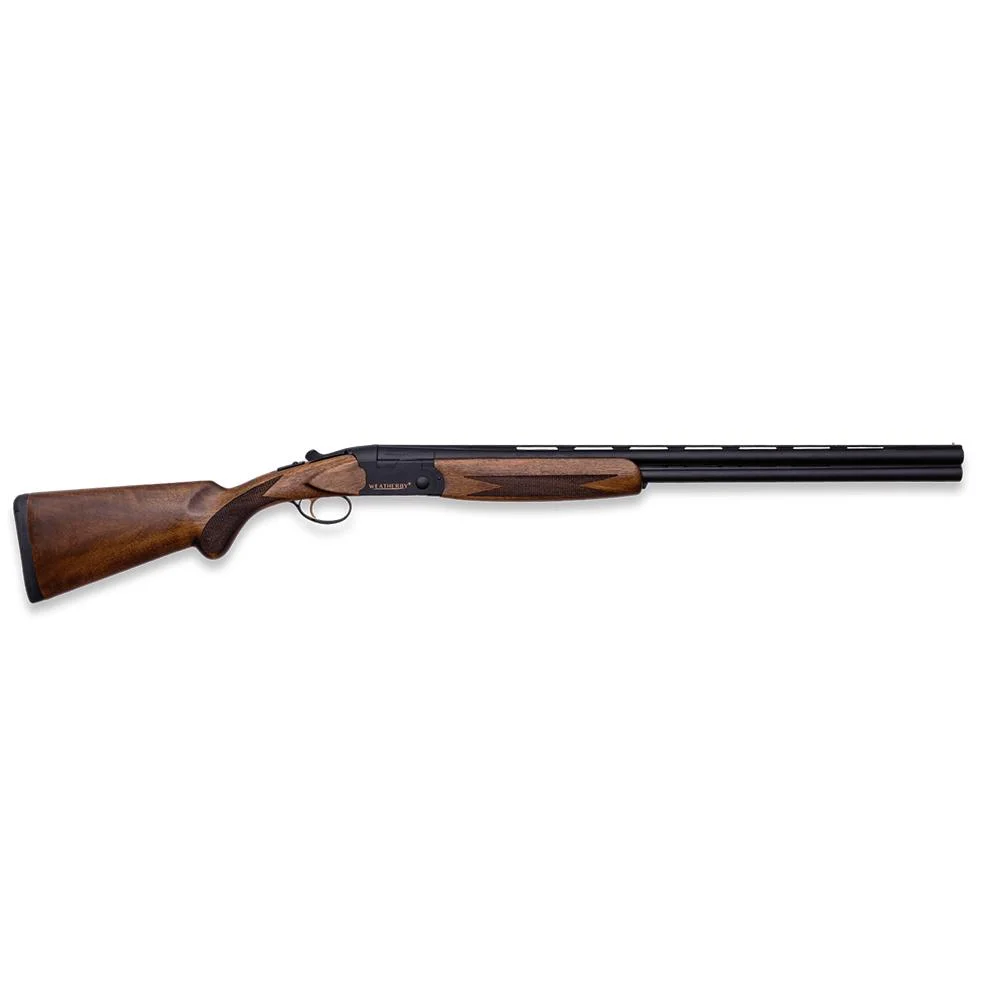 weatherby-orion-compact-20ga-shotgun-primary Weatherby Orion Compact Shotgun, right-side view with walnut stock, black barrels and break action