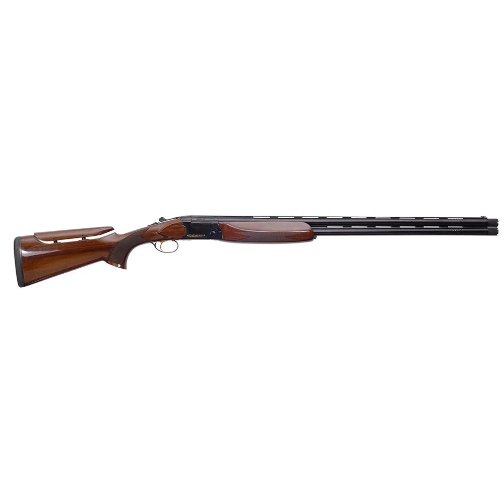 weatherby-orion-sporting-shotgun-20ga-30-barrel-primary Weatherby WBY Orion Sport over/under shotgun, full right-side view with brown wood stock and black barrels