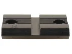 WEAVER #35M REM700/HW1500 MATTE BLK, black top view with two mounting holes and ribbed surface