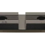 WEAVER #35M REM700/HW1500 MATTE BLK, black top view with two mounting holes and ribbed surface