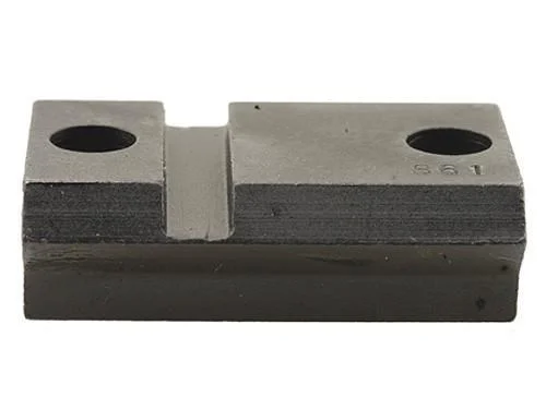 Weaver Grand Slam scope base, matte black top view with two mounting holes and raised section