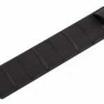 Weaver Locking Rail Panel, black angled top view with ribbed surface
