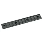 Weaver 1-Piece Cross-Slot Scope Base, black angled top view with multiple slots and screws