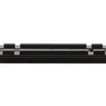 Weaver Standard Top Mount Scope Base #401, gloss black side view with mounting slots