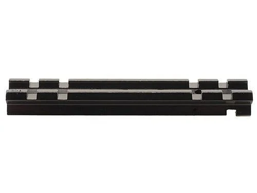 Weaver Standard Top Mount Scope Base #401, gloss black side view with mounting slots