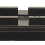 Weaver Standard Top Mount Aluminum Scope Base #42, gloss black front base in angled top view