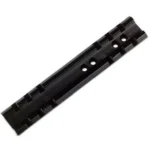 Weaver Standard Top Mount Aluminum Scope Base #430M, black angled top view with mounting holes