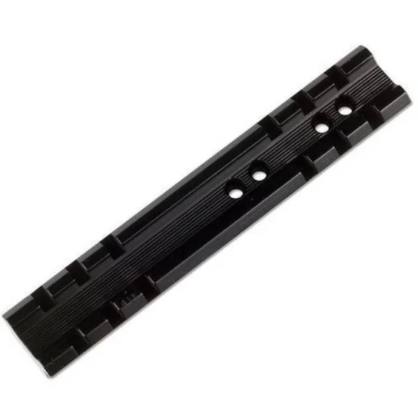 Weaver Standard Top Mount Aluminum Scope Base #430M, black angled top view with mounting holes