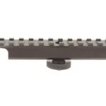 Weaver Tactical Mount for AR 15, black single rail carry handle mount in side view