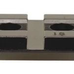 Weaver Standard Top Mount Scope Base #18, top view of black base with two oval slots