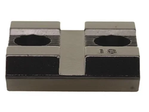 Weaver Standard Top Mount Scope Base #18, top view of black base with two oval slots