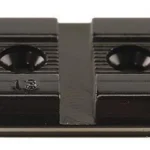 Weaver Standard Top Mount Aluminum Scope Base #13, top view in black with two screws