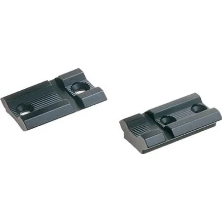 Weaver Top Mount Base, pair of matte black mounting bases in top view
