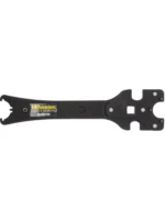 AOB Wheeler Basic Armorer's Wrench, black flat wrench with multiple cutouts
